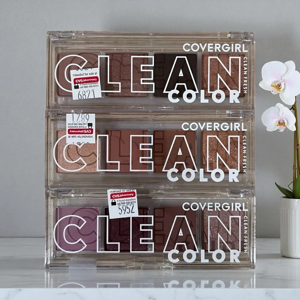3x Covergirl Clean Color Eyeshadow Palettes Cool Berry Mellow Mauve Dreamy Pink - Picture 2 of 8